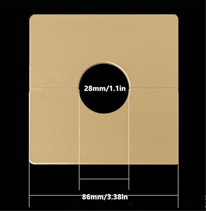 Wall Split Flange Plumbing Cover Plates Square Shower Arm Escutcheon Plate Pipe Flange Cover for Fixed Shower Head Faucet Standard Pipes (28mm/1.1in)