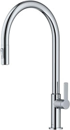 KRAUS Oletto High-Arc Single Handle Pull-Down Kitchen Faucet in Chrome, KPF-2821CH