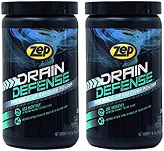 Zep Drain Defense Enzymatic Cleaner Powder - 18 oz (Case of 2) ZDC16 - Safe for Pipes and Septic Systems