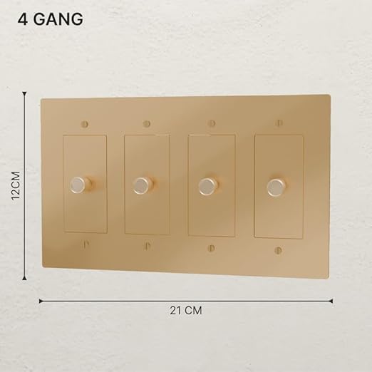 Brass Dimmer Light Switch – 120V AC – Solid Brass Wall Plate for LED Bulbs – Handcrafted Rotary Dimmer with Knurled Knob – UL Listed Flicker-Free Dimming | Vintage Style Light Control for Home Décor