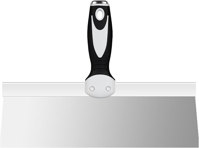 Mister Rui Taping Knife, 12" Drywall Taping Knife, Stainless Steel Taping Knife, Drywall Skimming Blade, Plastering Spatula Tools, Plastering Tool, Soft Grip Handle for Drywall Joint Taping