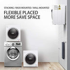 CTT 3.5 Cu. Ft. Clothes Dryer, 1500W Electric Dryers for Clothes, 110V Electric Clothes Dryer with Stainless Steel Drumble for 13.2 lbs. with 4 Automatic Drying Modes (White)