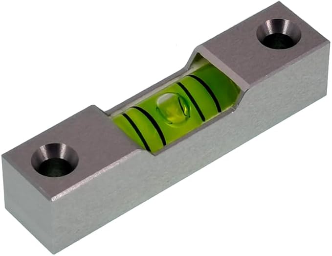 Aluminum alloy small bar level, square horizontal bubble, water level ruler, installation hole adjustable head (35 * 8 * 8mm)