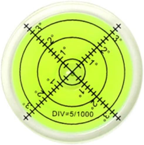 Bubble Spirit Level with Double Sided Adhesive Bottom, 40mm Circular Level Bubble Measuring Tools (40x10mm)