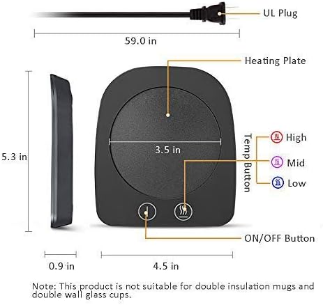 VOBAGA Coffee Mug Warmer&Cup Warmer for Office Desk Use Gift, Electric Beverage Warmer with Three Temperature Settings, Coffee Warmer for Cocoa Tea Milk with Auto Shut Off(NO Cup) (X-MAS Package)