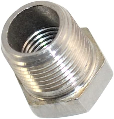 3/8" Male NPT to 1/4" Female NPT Female Reducing/Reducer Bushing Pipe Fitting,Adapter,Stainless Steel SS 304 Hex Bushing