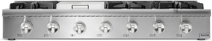 THOR Kitchen Professional 48-Inch Gas Rangetop in Stainless Steel - Model HRT4806U