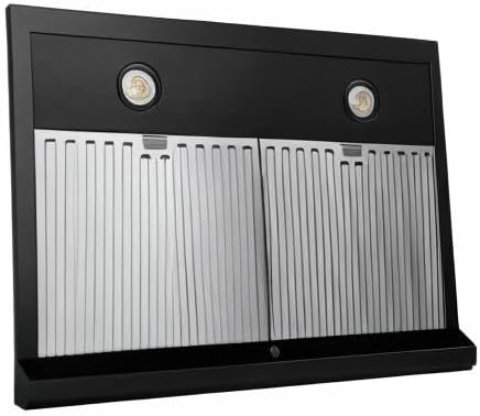 Hauslane Range Hood 30 Inch - Under Cabinet Range Hood 30" Matte Black Kitchen Hood, Vent Hood 30 Inches, Stove Vent Hood for Kitchen, Vent Hoods 30 Inch with LED - Chef Series PS18