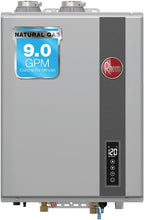 Rheem Natural Gas Condensing Tankless Water Heater Indoor Up To 9 GPM, 180,000 BTUs Continuous Super High Efficient Hot Water