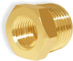 Hooshing 6PCS Brass Reducer Hex Bushing 1/2" NPT Male x 1/8" NPT Female Threaded Pipe Fitting Adapter