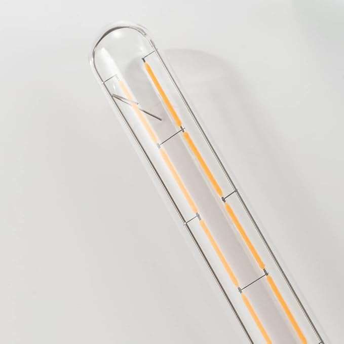 T10 Led Long Bulbs,8W Dimmable Tubular Bulb,75 Watt Equivalent,E26 Edison Style Vintage LED Filament Light Bulb,3000K Soft White,8.9in(225mm),4-Pack.