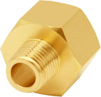 3PCS Brass 3/4" NPT Female to 1/2" NPT Male Thread, Reducer Adapter, Hex Reducing Pipe Fitting Coupler Nipple Connector for Water/Oil/Gas