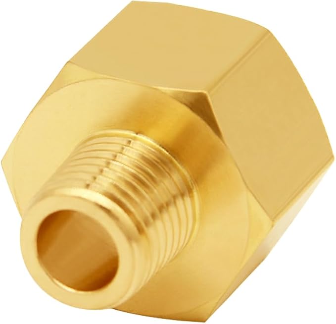 3PCS Brass 3/4" NPT Female to 1/2" NPT Male Thread, Reducer Adapter, Hex Reducing Pipe Fitting Coupler Nipple Connector for Water/Oil/Gas