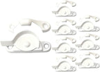 QCAA Zinc Die Cast Window Sash Lock, 2-7/16",White, 8 Pack, Made in Taiwan