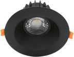 Maxxima 4 in. Ultra Thin Recessed Anti-Glare LED Ceiling Downlight - Canless IC Rated, 1050 Lumens, 5 CCT 2700K/3000K/3500K/4000K/5000K, Dimmable, Round Black Trim, 90 CRI, J-Box Included