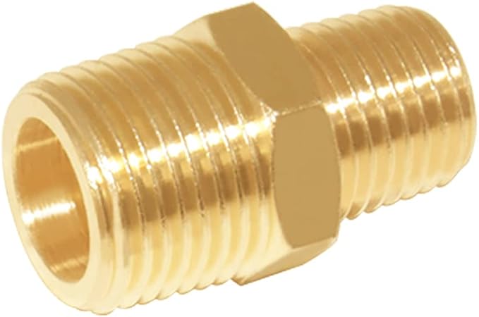 Joywayus 3/8" NPT Male × 1/4" NPT Male Brass Pipe Fitting Adapter
