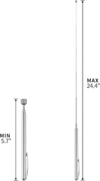 4 Pieces 5LBs Telescoping Magnetic Pickup Tool, with Pen Clip Design, Magnet Stick Rod Extendable 5.7" to 24.4" for Men, Birthday, Father's Day, Christmas Gift