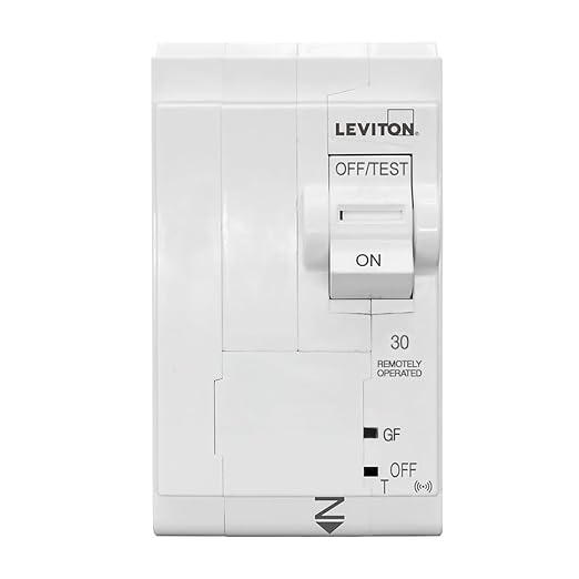 Leviton 2nd Gen Smart Circuit Breaker with Remote Control, GFPE, 2-Pole 30 Amp, 120/240-Volt and 120/208-Volt, 10kA Interrupt Rating, LB230-EST