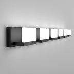 Tipace Dimmable Modern 6 Lights LED Vanity Light for Bathroom Up and Down Black Bathroom Wall Light Fixtures Over Mirror(White Light 6000K)