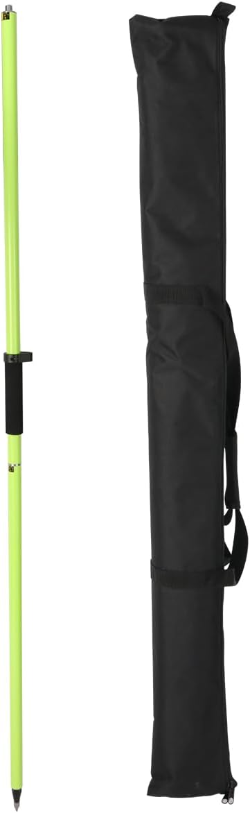 GPS Pole, 6.6FT Surveying Prism Pole, 2M Prism Pole for Land Surveying, Black