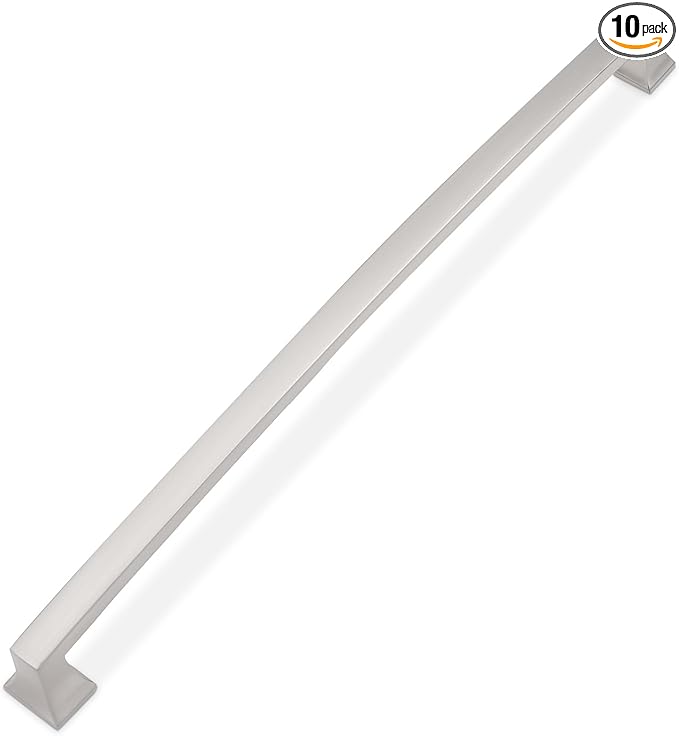 COTYKILEY 10 Pack 10 Inch(254mm) Brushed Satin Nickel Cabinet Handles Kitchen Cabinet Pulls Cabinet Door Handles Kitchen Cabinet Hardware Cupboard Drawer Pulls Dresser Handles