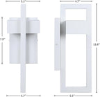 LamQee Outdoor Wall Lights Modern Exterior Lighting Fixtures, 3000K Integrated LED Outdoor Wall Sconce Lighting 2 Packs, Matte White Outside Wall Mount Lights for House Front Door Porch Garage Patio