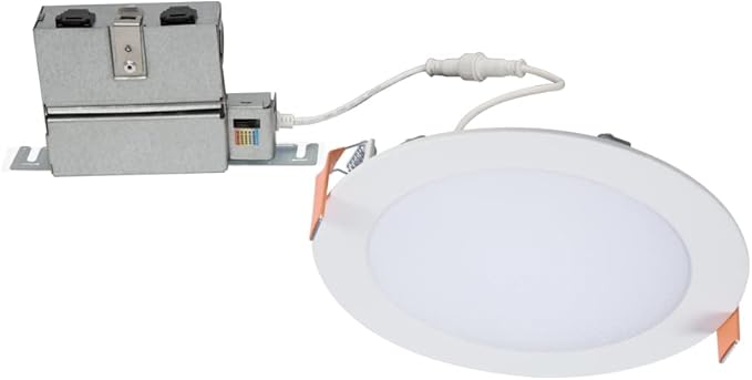HALO HLB Recessed Lighting 6 Inch LED Thin Canless, Dimmable w/Selectable Color Temperatures - HLB6099FS1EMWR