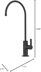 KRAUS Oletto Single Handle Drinking Water Filter Faucet for or Water Filtration System in Matte Black, FF-103MB