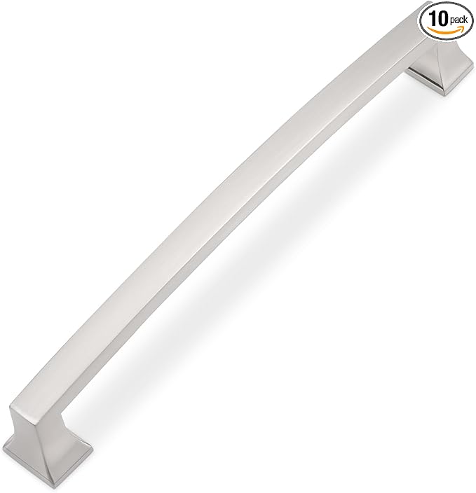 COTYKILEY 10 Pack 6.3 Inch(160mm) Brushed Satin Nickel Cabinet Handles Kitchen Cabinet Pulls Cabinet Door Handles Kitchen Cabinet Hardware