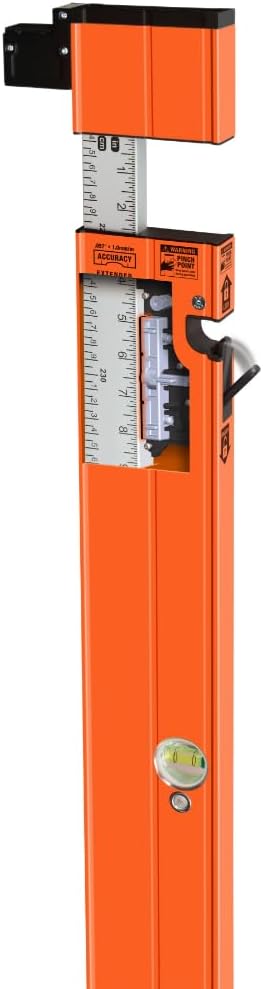 Johnson Level & Tool 5800-0712P 7FT - 12FT Exendable Plate Level, Triple-Secured Mounting System