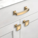 Asidrama 10 Pack 3 Inch(76mm) Hole Centers Champagne Bronze Kitchen Cabinet Handles, Gold Cabinet Pulls Kitchen Cabinet Hardware for Cupboard Drawer Pulls