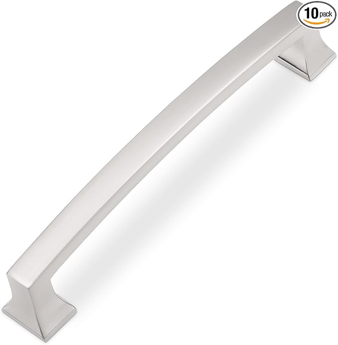 COTYKILEY 10 Pack 5 Inch(128mm) Brushed Satin Nickel Cabinet Handles Kitchen Cabinet Pulls Cabinet Door Handles Kitchen Cabinet Hardware