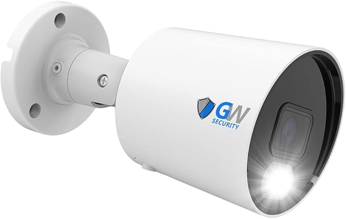 GW Security 8MP Full Time Color Night Vision Security Camera System with AI Face/Human/Vehicle Detection, 8CH 4K DVR and 4 x 3840TVL 8MP Outdoor Microphone Home Coaxial CCTV Cameras, 1TB Hard Drive