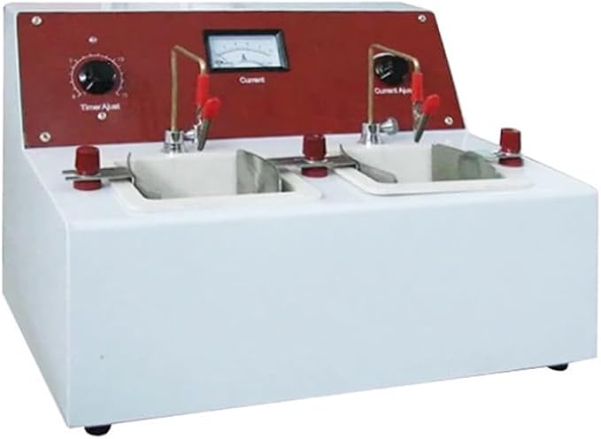 Double Electrolysis Polishing Machine, 800ML, 110V, Dual Groove, Two Water Bath, Dental Casting, Metal, Polisher