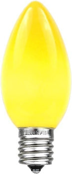 Novelty Lights 500 Case C7 Outdoor Ceramic Christmas Replacement Bulbs, Yellow, C7/E12 Candelabra Base, 5 Watt