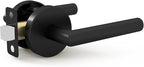 Mega Handles Ronn Passage Lever Door Handle Set for Hallway, Closet and Bathroom, Heavy Duty Door Levers, Fits All Standard Door Sizes, Screws Included - Matte Black (1 Pack)