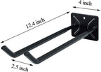 Ultrawall Garage Storage Hooks, Heavy Duty Steel Tool Organizer, 12.4 Inch Wall Mount Hangers Racks for Car Tires, Ladders, Chairs, Ropes and Garden Tools, 2 Pack