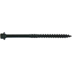 #14 X 4 Heavy Duty Black Timber/Log/Landscaping Wood Screws - Exterior Coated Heavy Duty Screws (50 Count Screw Count - Heavy Duty Black Log Wood Screws)