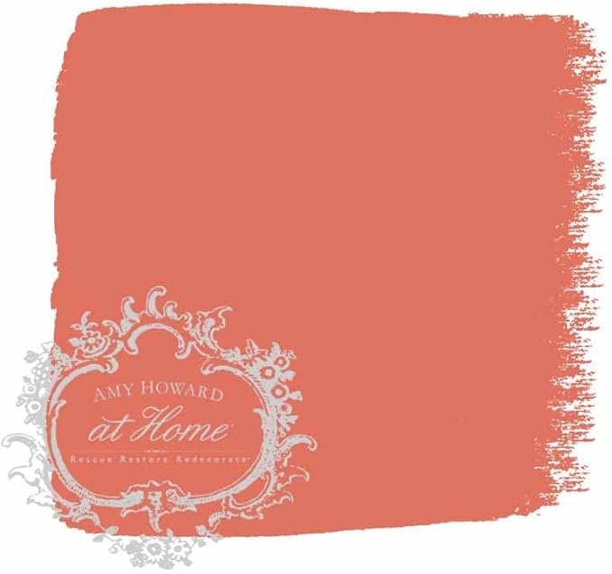 AMY HOWARD AT HOME Chalk-Based One Step Paint for Furniture, Cabinetry, Decor, Finish, and More | No Stripping, Sanding, or Priming | Light Base | 16 Ounce | Coral Sea