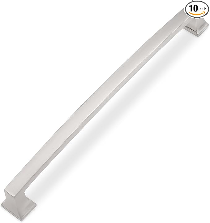 COTYKILEY 10 Pack 7.5 Inch(192mm) Brushed Satin Nickel Cabinet Handles Kitchen Cabinet Pulls Cabinet Door Handles Kitchen Cabinet Hardware