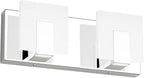 Aipsun 2 Lights Modern LED Bathroom Vanity Light Acrylic Stainless Steel Chrome Up and Down Bathroom Wall Light Over Mirror(White Light 6000K)