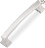 COTYKILEY 10 Pack 4 Inch(102mm) Brushed Satin Nickel Cabinet Handles Kitchen Cabinet Pulls Cabinet Door Handles Kitchen Cabinet Hardware