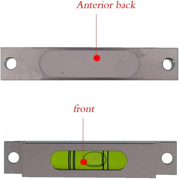 Aluminum alloy small bar level, square horizontal bubble, water level ruler, installation hole adjustable head (90 * 15 * 15mm)