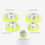 2PCS Industrial Encoder Meter Measuring Roller Rubber Wheel Wear-Resistant Polyurethane Synchronizer Wheel for Rotary Encoder (Perimeter 100mm(Hole Diameter 6mm))