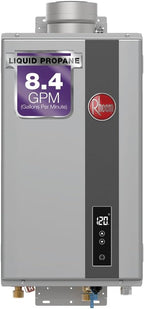 Rheem RTG-84DVLP-3 High Efficiency Non-Condensing Indoor Tankless Liquid Propane Water Heater, 8.4 GPM