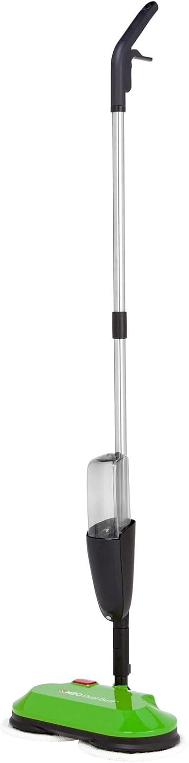 H2O Dual Buff Hard Floor Cleaner, Cordless Electric Mop - Rechargeable Hard Floor Cleaner Head – Scrub, Buff, and Polish with Washable Microfiber Cloths - Spray Mop for Hardwood Floors, Laminate, Tile