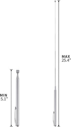 2 Pieces 3.5LBs Telescoping Magnetic Pickup Tool, with Pen Clip Design, Magnet Stick Rod Extendable 5.1" to 25.4" for Men, Birthday, Father's Day, Christmas Gift