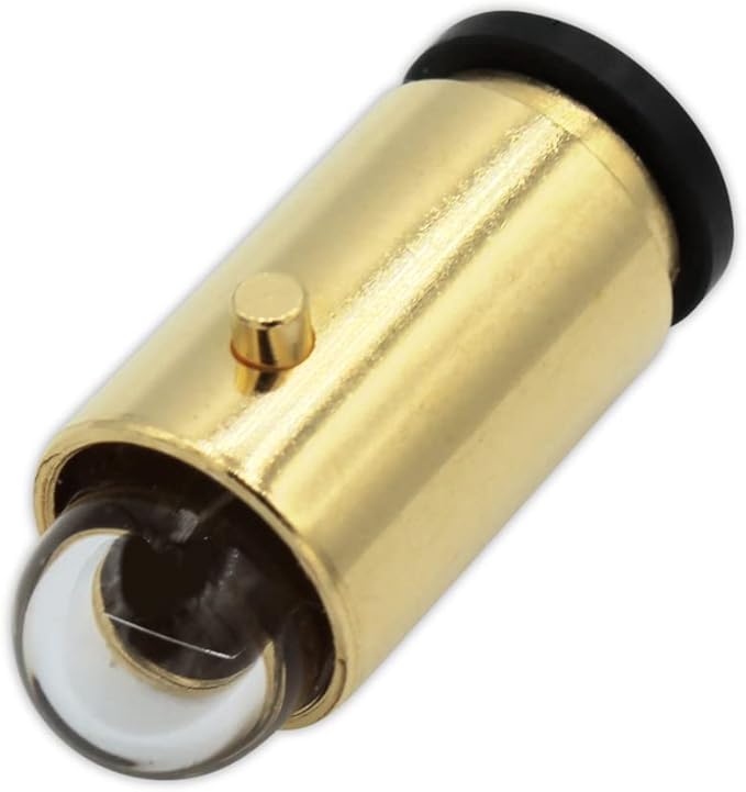 Technical Precision - 3.5V Retinoscope Bulb Replacement for Welch Allyn WA-08200 - Clear Halogen Bulb in Metal Cylinder Body with Protruding Pin - for Welch Allyn Streak Retinoscope - 1 Pack