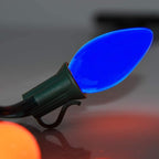 25 Pack C7 Multicolor Ceramic Christmas Lights Replacement Bulbs, 5W E12 Candelabra Base Incandescent Bulbs for Outdoor String Lights Xmas Tree Patio Holiday Party Decor