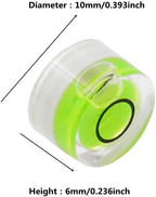 10Pcs Bubble Spirit Levels Mini Circular Bullseye Bubble Level Small Round Spirit Level Measuring Layout Tools (10x6mm, Non-Adhesive)